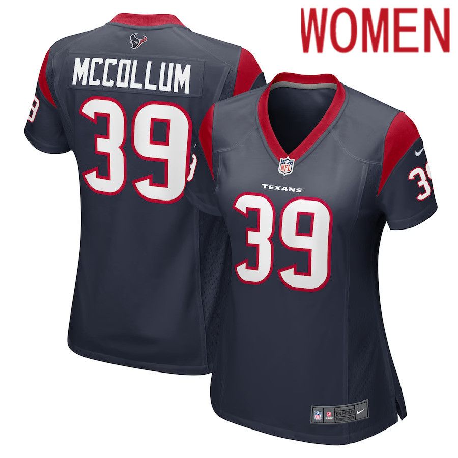 Women Houston Texans 39 Tristin McCollum Nike Navy Game Player NFL Jersey